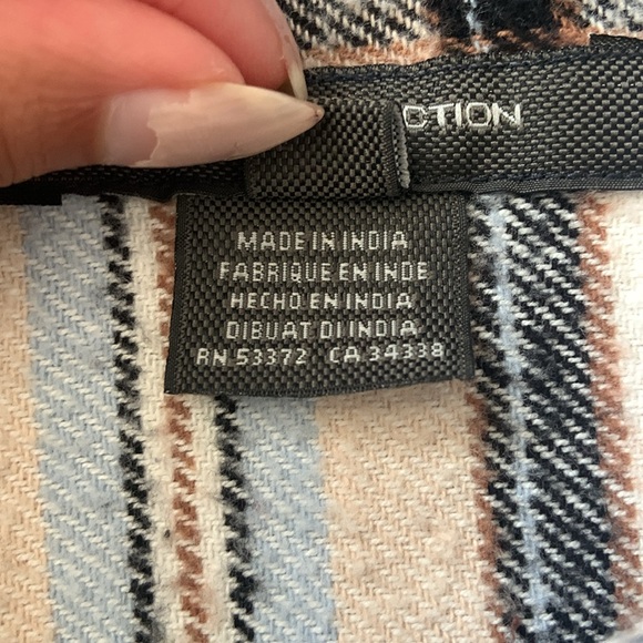 FRENCH CONNECTION SIZE S Drop Shoulder Flannel Button-up - Picture 8 of 9